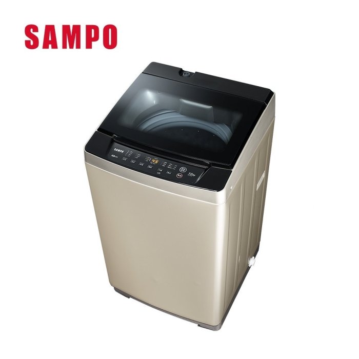 SAMPO 聲寶 10公斤 窄身 變頻 單槽 直立式 洗衣機 ES-K10DF 香檳金 $9800