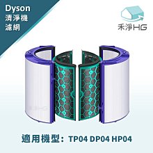 禾淨 適用戴森 Dyson 空氣清淨 四片式HEPA活性碳濾網 適用HP04 TP04 DP04 HP05 TP05