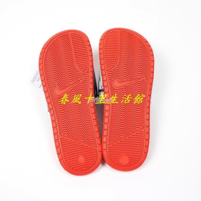 NIKE BENASSI JDI PRINT QS HBL限定 灰黑橘 拖鞋 男女鞋 CI1954-016爆款