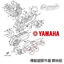 YC騎士生活_YAMAHA山葉原廠 新勁戰 四代 RAY 傳動塑膠外蓋 螺絲 傳動螺絲（一台份五顆裝）2UB 勁戰四代