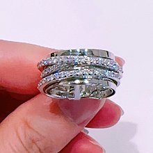 97975 大千典精品 秦老闆 流當品 天然鑽石戒指 白K金 寬版 女戒 白鑽 日常配件 情人節 女朋友 紀念日 推薦