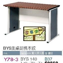 [ 家事達]台灣 【OA-Y78-3】 BYS140主桌胡桃木紋 特價---已組裝限送中部