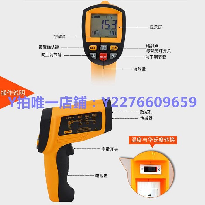 測溫儀 標智GM500/550E/700/900手持工業類線測溫儀非接觸式溫度計