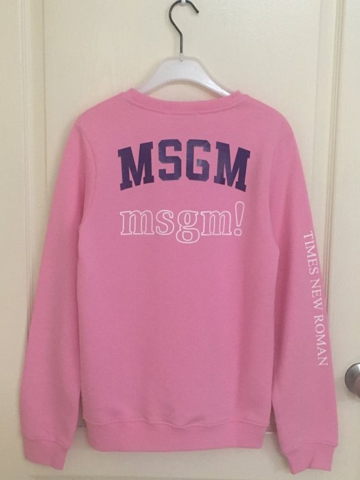 正反面文字logoT恤 MSGM logo 百搭實穿 新款 刷毛長T 大女童 14A 現貨