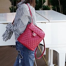 Chanel A91121 Backpack 小羊皮後背包 紅