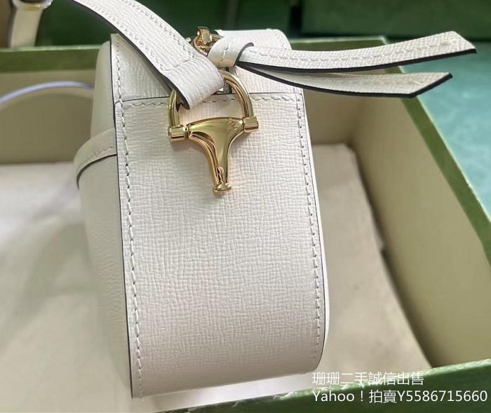 二手正品  Gucci 古馳 PVC防水布 1955 Horsebit 760196  小款 相機包 斜背包