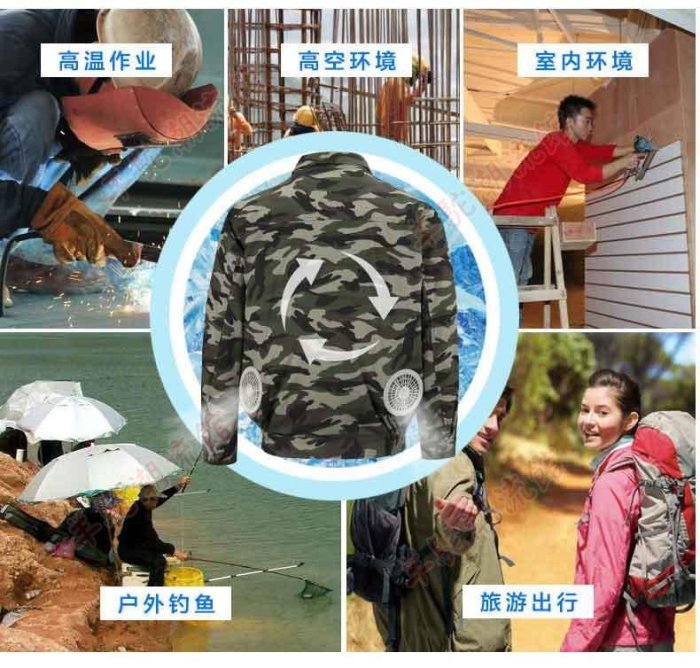 【快速出貨】空調服 冷氣 風扇衣降溫風扇服夏季制冷空調服戶外工作服電焊工地汽修制服工裝