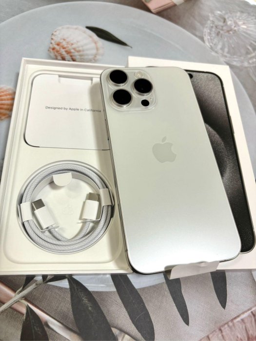 🍎 Apple iPhone 15Pro Max 512G🍎白色拆封新品電池健康度100%🔥台灣公司貨🔥蘋果原廠保固