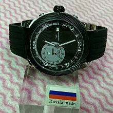 ((( 格列布 ))) 俄國 " UMNYASHOV 潛土艇　系列( 24 小時) 　黑色錶圈