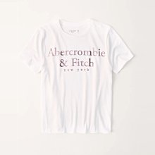 【abercrombie kids】【a&f】【零碼11/12歲】af女童短T三排粉字白 F02210304-01