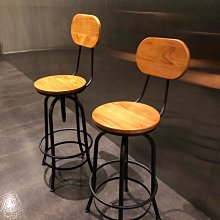 【 一張椅子 】LOFT可升降 美式復古實木吧椅