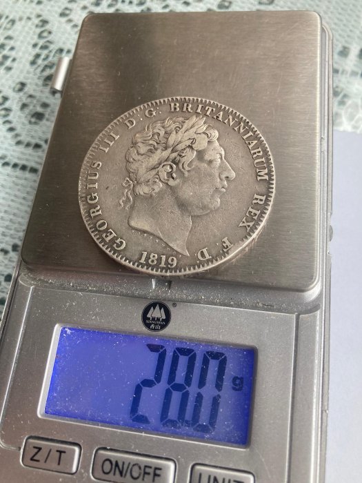 英國1819年喬治三世馬劍銀幣13559