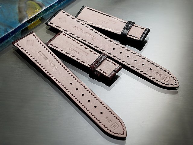 【時間探索】純正鱷魚皮-Patek Philippe  摺疊扣專用代用高級錶帶 21mm.20mm.19mm.18mm