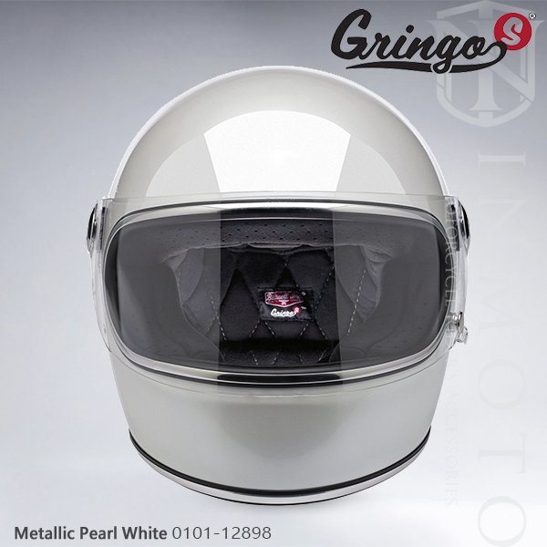 伊摩多※美國 Biltwell Gringo S 復古樂高帽ECE Metallic Pearl White 金屬珍珠