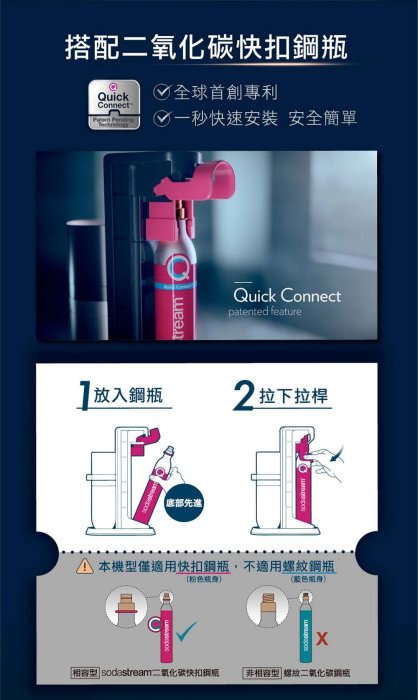 【Sodastream】自動扣瓶氣泡水機 ART 黑/白 2022快扣鋼瓶新機上市【送1L水滴型水瓶3入】原廠2年保固