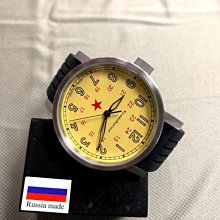 俄國 " 烏涅索夫 "  機械錶 -  指揮官 系列 黃面 ( 50 mm ) ( 龍頭在左邊 )