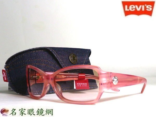 ☆名家眼鏡☆ LEVIS  時尚鑲鑽粉紅色太陽眼鏡 ※特價商品※LSL2006【台南成大店】