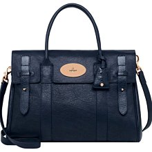 J&S 精品小舖 Mulberry HH8333 Peppled Mix Bayswater bag 中型皮質肩背包 Night blue 午夜藍 現貨