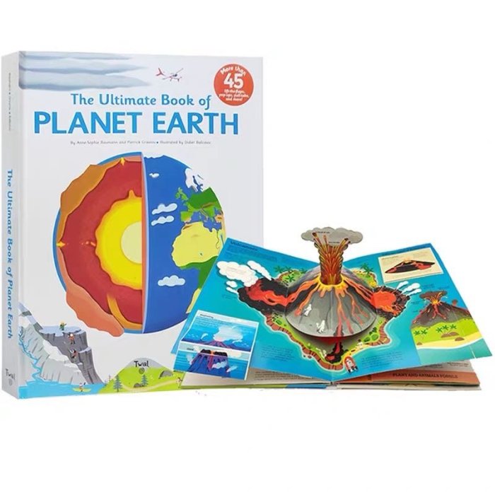 The Ultimate Book of Planet Earth 精裝 立體機關操作書 地球的奧秘 STEM啓蒙科普繪本 Twirl 法國藝術品