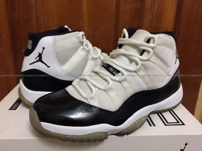 2手美品Nike Air Jordan 11 Retro Concord 喬丹11代黑白原版配色us10.5