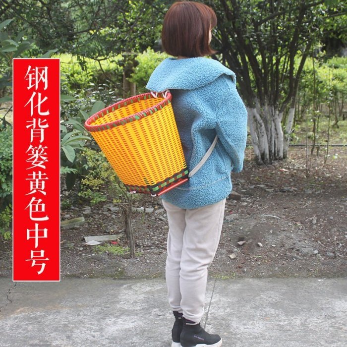 竹編製品 成人家用買菜背篼塑料手工編織籃子背筐舞蹈道具農用四川背簍