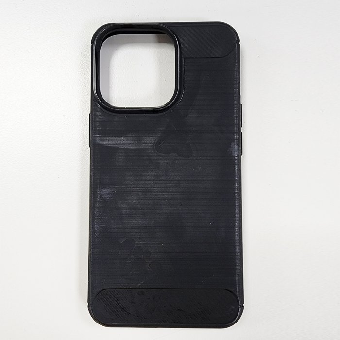 智慧購物王》福利品-現貨 iPhone 13 Pro 拉絲紋碳纖維防摔手機殼-黑