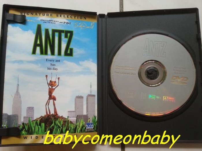 舊電影 DVD 小蟻雄兵 ANTZ 美版一區 (保存良好無刮傷)