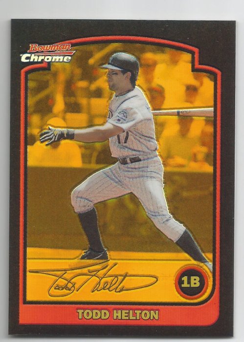 【MBC】Todd Helton 2003 BOWMAN CHROME GOLD REFRACTOR 限量170張金亮卡