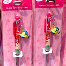 Ariels Wish日本東京Disney迪士尼愛麗兒小美人魚Ariel粉紅色夢幻海底泡泡小比目魚吊飾三色原子筆-絕版品