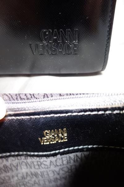 售罄mescolare二手精品正品Gianni Versace經典Logo梅杜莎日本限定款太陽神真皮防刮材質手提包方型化妝包