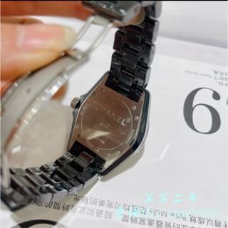 Diana二手 CHANEL 香奈兒 J12 自動上鍊 陶瓷鏈帶款 白色黑色 38mm 男女同款 機械錶腕錶 H5699