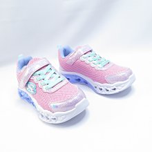 Skechers S LIGHTS 中大童 燈鞋 魔鬼氈有開關 302317LPKMT 粉【iSport】