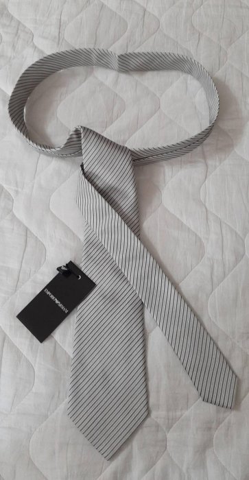 義大利製(Made in ITALY)-全新正品EMPORIO ARMANI 阿瑪尼斜條紋男士領帶