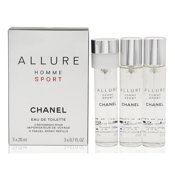 CHANEL Allure Sport 香水男性行動版淡香水（補充裝20mlx3）市價3530元，公司貨，下單前請先詢問貨量