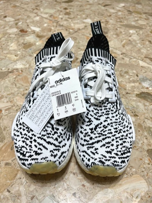 Adidas NMD R1 PK Primeknit Zebra White 編織雪花白斑馬BZ0219