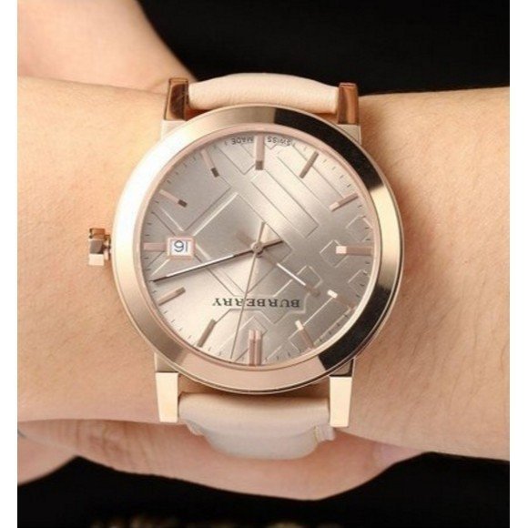 BURBERRY 巴寶莉 英國倫敦 全新真品 粉色皮帶 女錶 手錶 女生腕錶BU9104