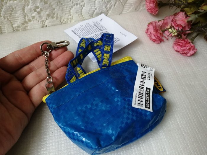 『好夠讚』 非  1元 一元起標 全新IKEA購物袋型小零錢包 ikea零錢袋 小零錢包 零錢包 零錢袋 藍色零錢袋 包包