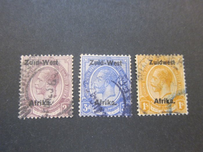 【雲品11】西南非洲South West Africa 1923 Sc 18,19,20 a.b FU 庫號#B527 86217