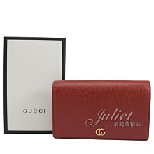 【茱麗葉精品】全新精品 GUCCI 專櫃商品 497985 Marmont 金屬雙G小牛皮WOC鍊包.紅 現貨