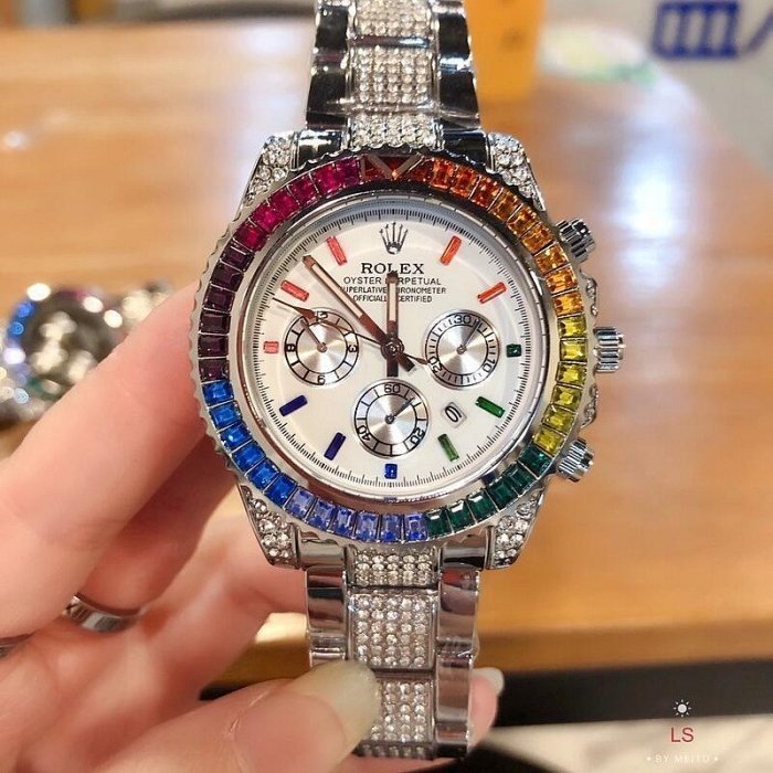 二手全新勞力士ROLEX 新款男士機械錶 防水手錶 商務手錶 男士手錶 男錶 腕錶 計時手錶 滿鑽錶