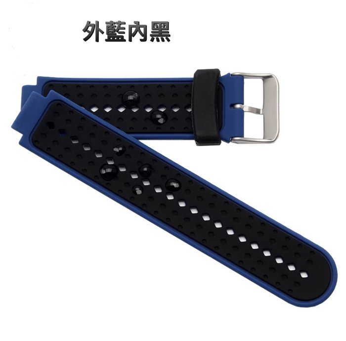 【錶帶家】佳明 Garmin Forerunner 735 630 620 235 230 220糸列通用雙色透氣矽膠錶