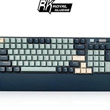 小白的生活工場*【RK】96｜90% 藍牙三模無線機械鍵盤K黃軸 RGB 森林藍｜中文