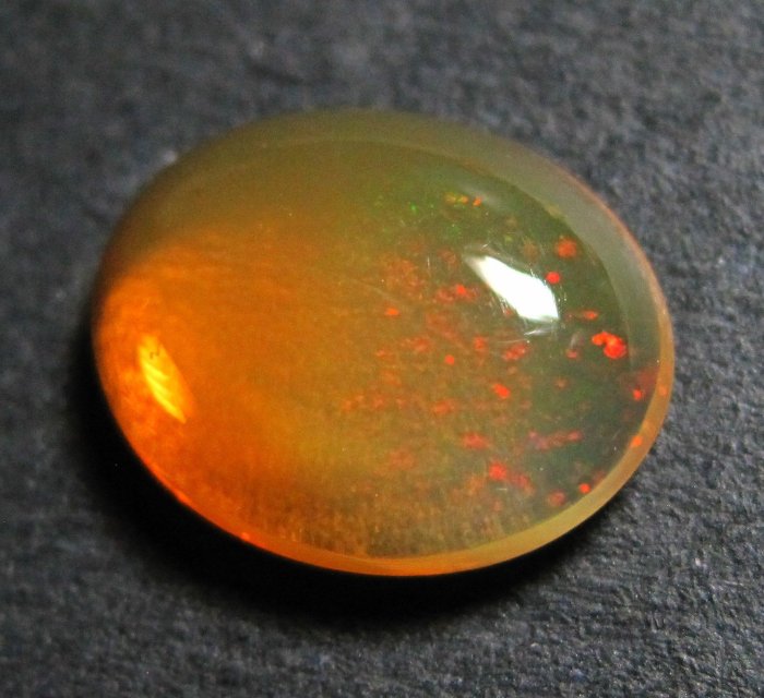 【John's琉璃仙境】@天然墨西哥火閃火蛋白石Flash Fire Opal@(M80)3.3036CT特價只售首標~