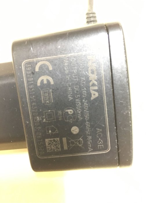 諾基亞原廠歐洲款 歐規 歐洲插頭 充電器充電線nokia藍牙耳機使用bh203 204