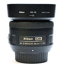 【台南橙市3C】Nikon AF-S 35mm F1.8 G DX 定焦鏡 二手鏡頭 APS-C #88952