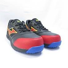 Mizuno LS II 防護鞋 工作鞋 安全鞋 鞋頭防護 3E楦 F1GA213491 黑x紅【iSport】