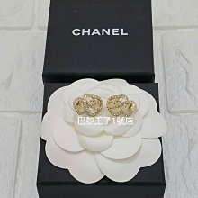 【巴黎王子1號店】《CHANEL》香奈兒 ABB666 金色 雙C Logo 愛心 水鑽 耳環~預購