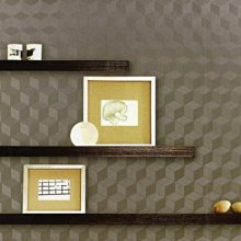 [禾豐窗簾坊]立體方塊視覺感馬來西亞進口壁紙(6色)/壁紙裝潢施工