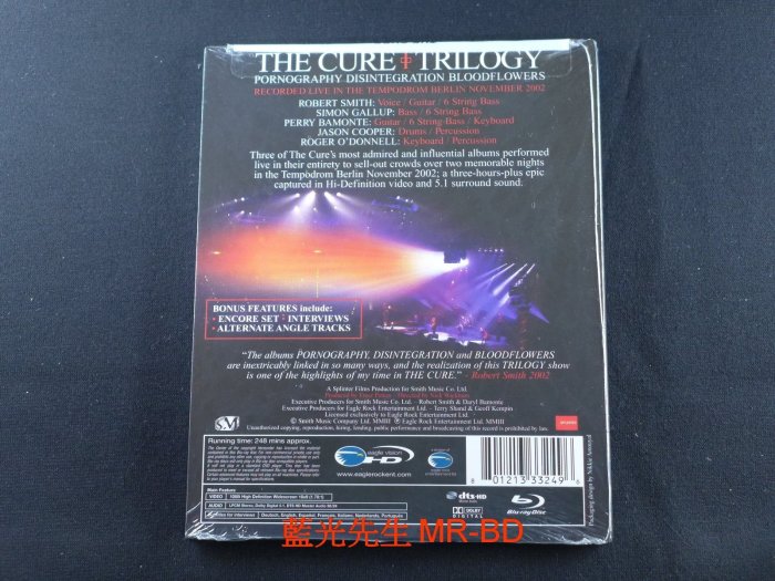 [藍光BD] - 怪人合唱團：三部曲 The Cure : Trilogy