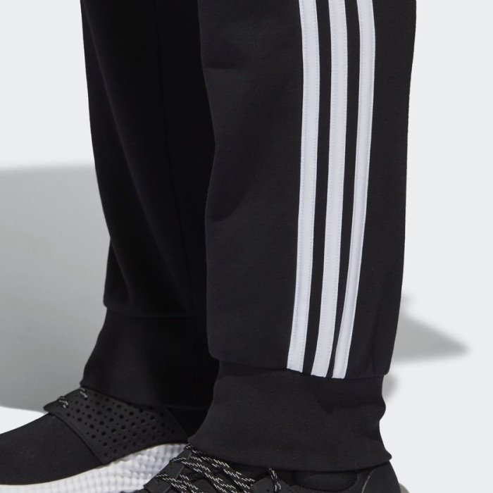 【豬豬老闆】Adidas ESS 3-Stripes Pants 黑色 黑白 三線 縮口褲 長褲 女款 S97113